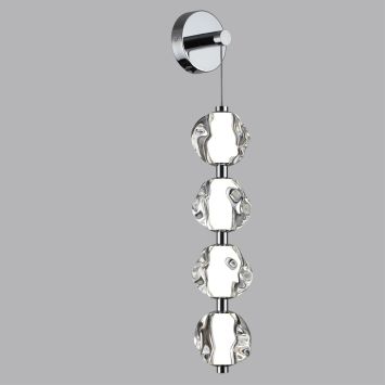 Бра ODEON LIGHT 5084/17WL JEMSTONE хром/прозрачный