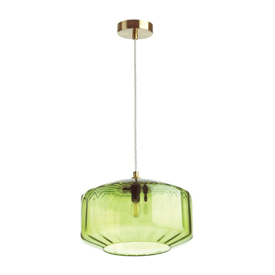 Подвес ODEON LIGHT 4783/1 BINGA зеленый/бронзовый