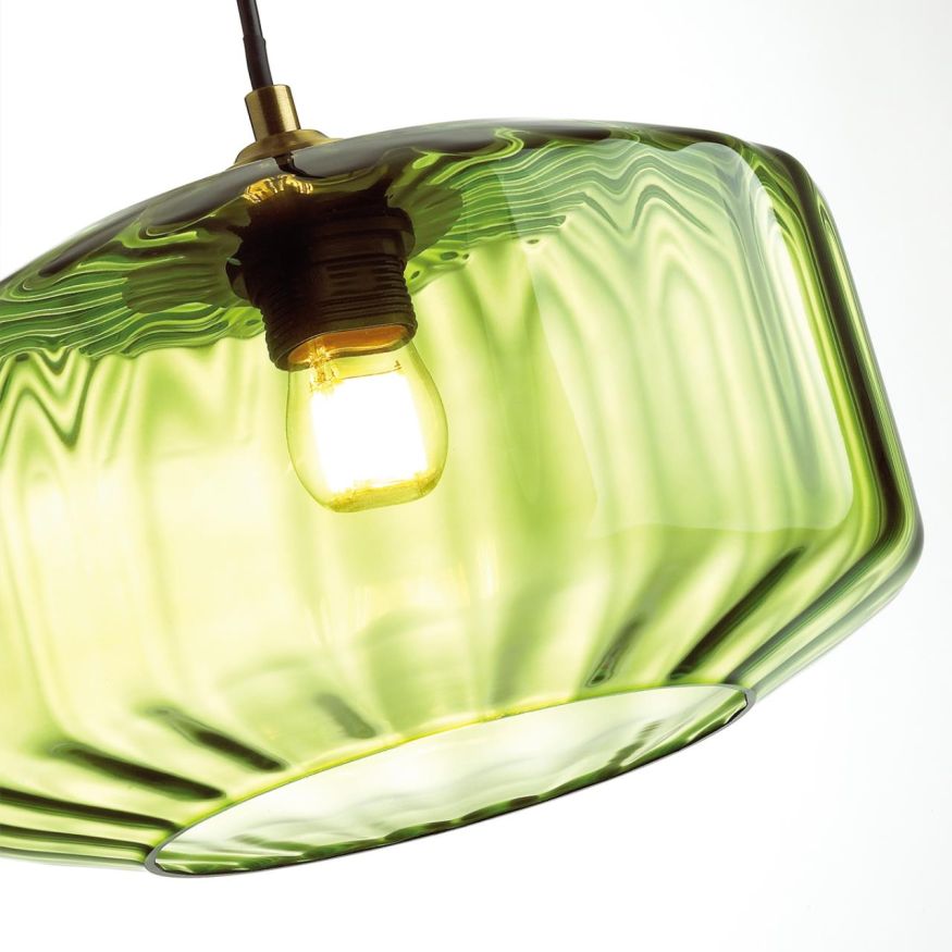 Подвес ODEON LIGHT 4783/1 BINGA зеленый/бронзовый