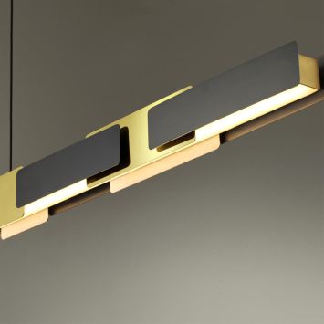 Люстра ODEON LIGHT 4991/40L Fierro черный/золотой/металл/акрил