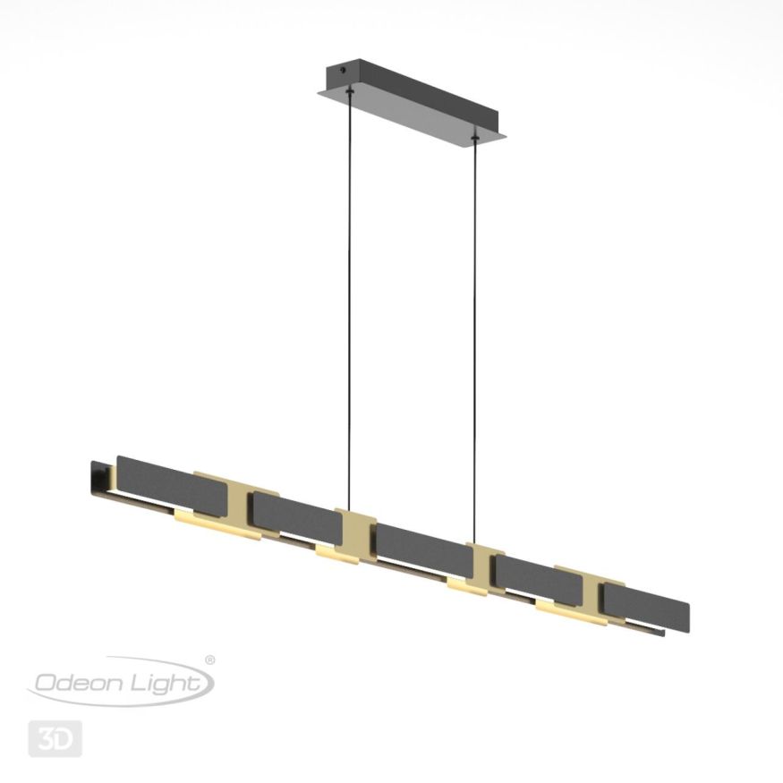 Люстра ODEON LIGHT 4991/40L Fierro черный/золотой/металл/акрил