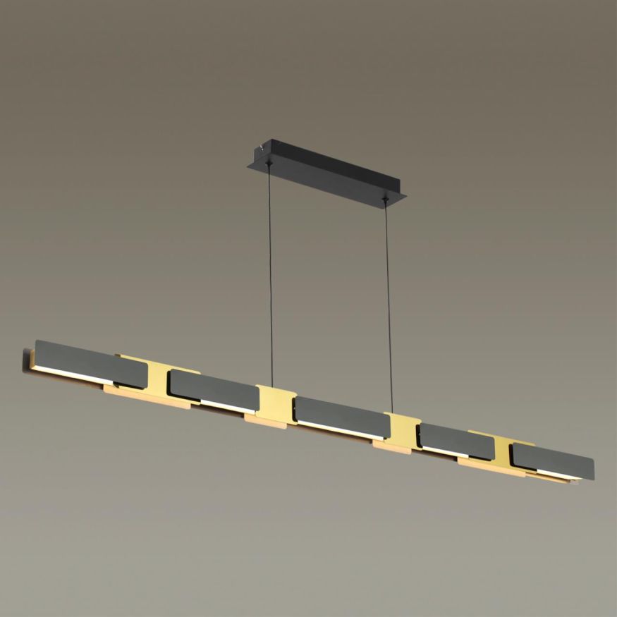 Люстра ODEON LIGHT 4991/40L Fierro черный/золотой/металл/акрил