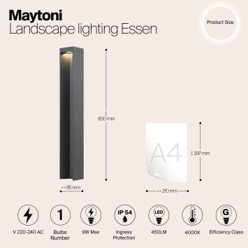 Ландшафтный светильник Outdoor O596FL-L9GR4K1 MAYTONI Essen Серый