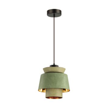 Подвес ODEON LIGHT 4992/1A KRESSA светло-зеленый/золотой/металл/экокожа