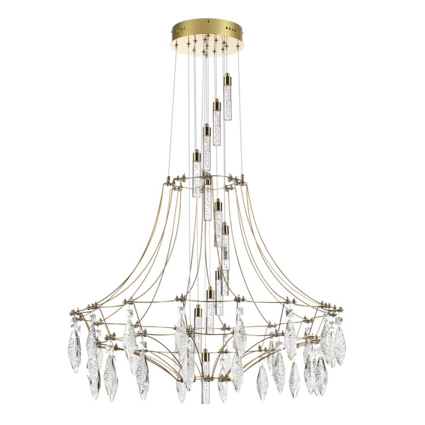 Подвесная люстра ODEON LIGHT EXCLUSIVE 7000/51L FLAMENCO золото/прозрачный