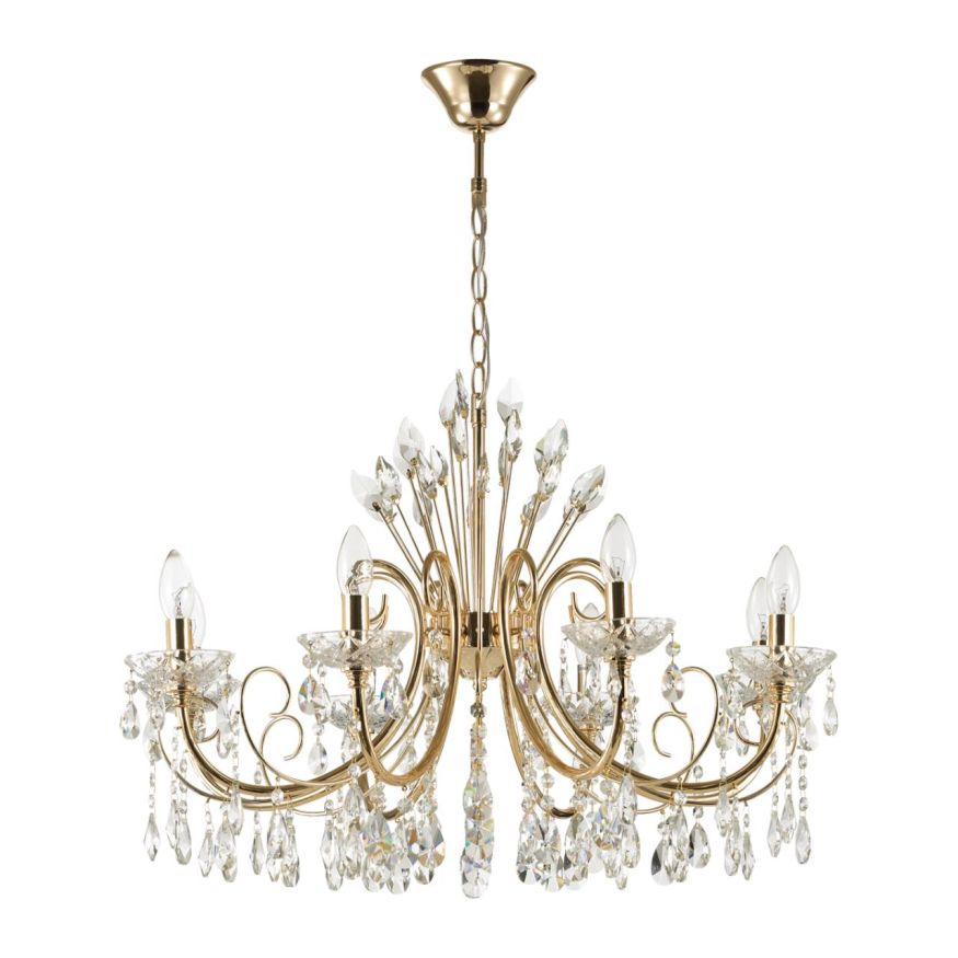 Люстра ODEON LIGHT 4977/8 VERSIA золотой/хрусталь