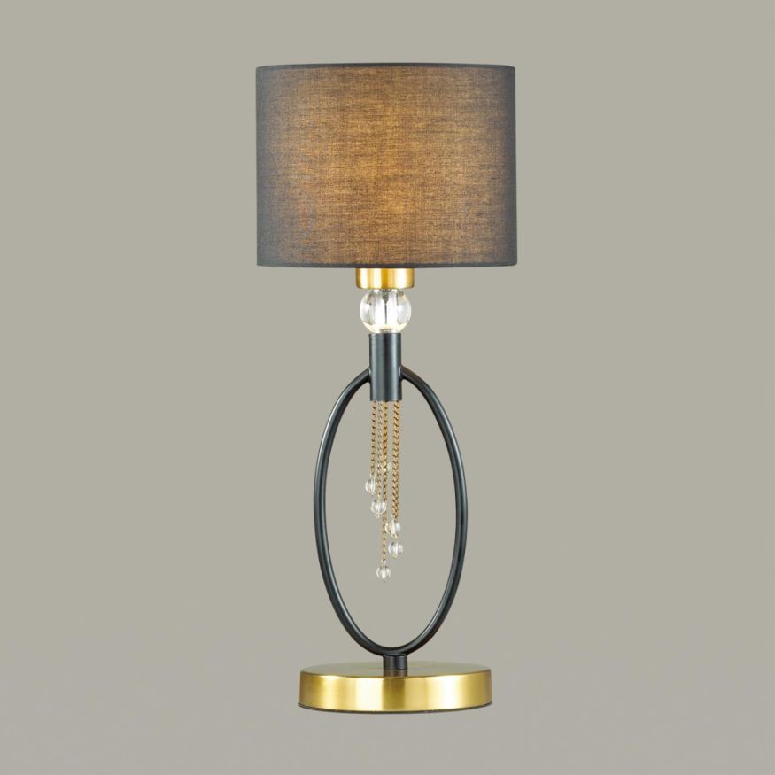 Настольная лампа LUMION 4516/1T SANTIAGO античная латунь, черный