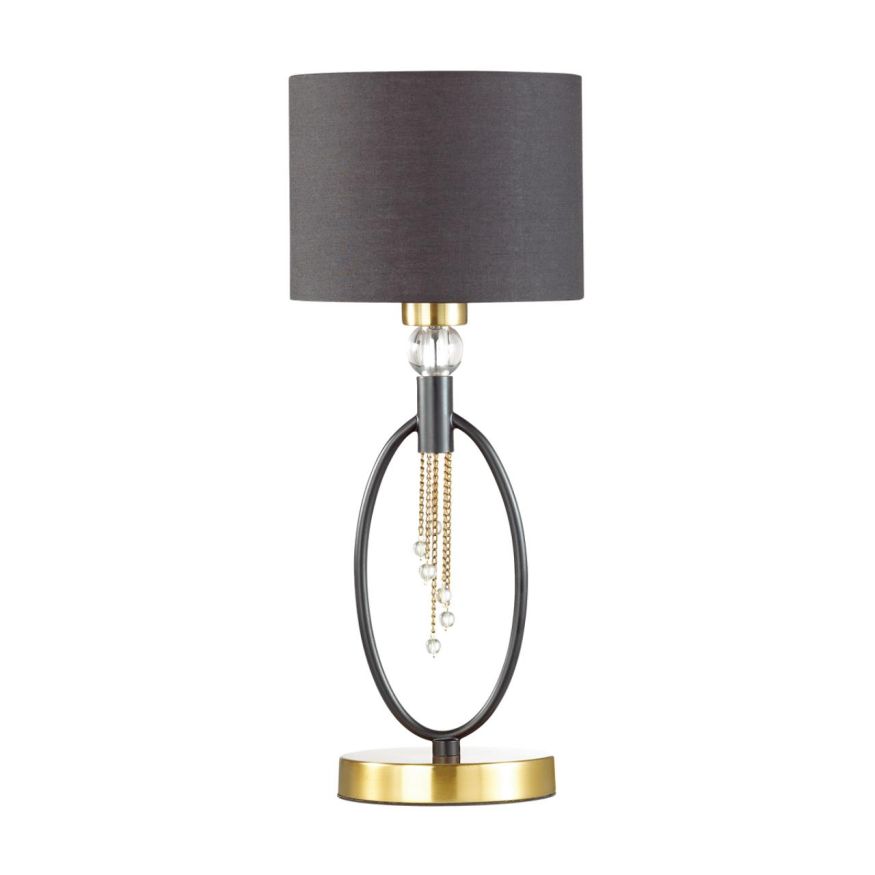 Настольная лампа LUMION 4516/1T SANTIAGO античная латунь, черный