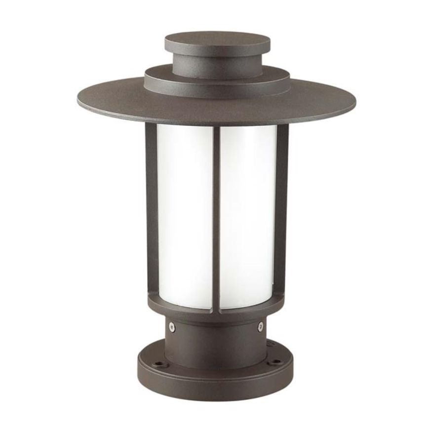 Уличный светильник на столб ODEON LIGHT 4047/1B MITO белый/коричневый
