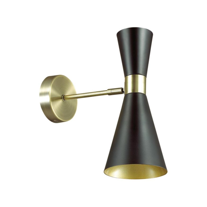 Бра LUMION 3662/1W QUINN античная бронза/матовый черный