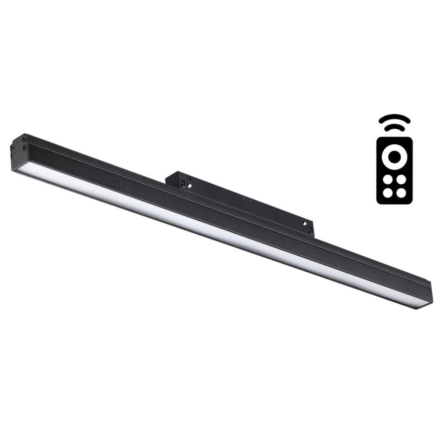 Трековый светильник для низковольного шинопровода диммируемый с пультом ДУ, со сменой цв. температур NOVOTECH 358616 FLUM черный