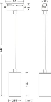 Трековый светильник Technical TR010-1-GU10-W MAYTONI SPL Белый