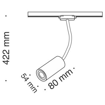 Трековый светильник Technical TR010-1-GU10-W MAYTONI SPL Белый