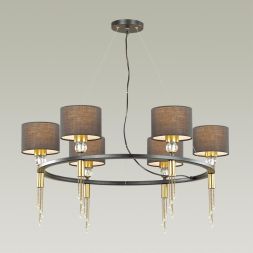 Люстра LUMION 4516/6 SANTIAGO античная латунь, черный