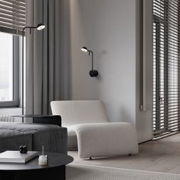 Настенный светильник (бра) Freya FR5549WL-L7B Freya Piece Черный