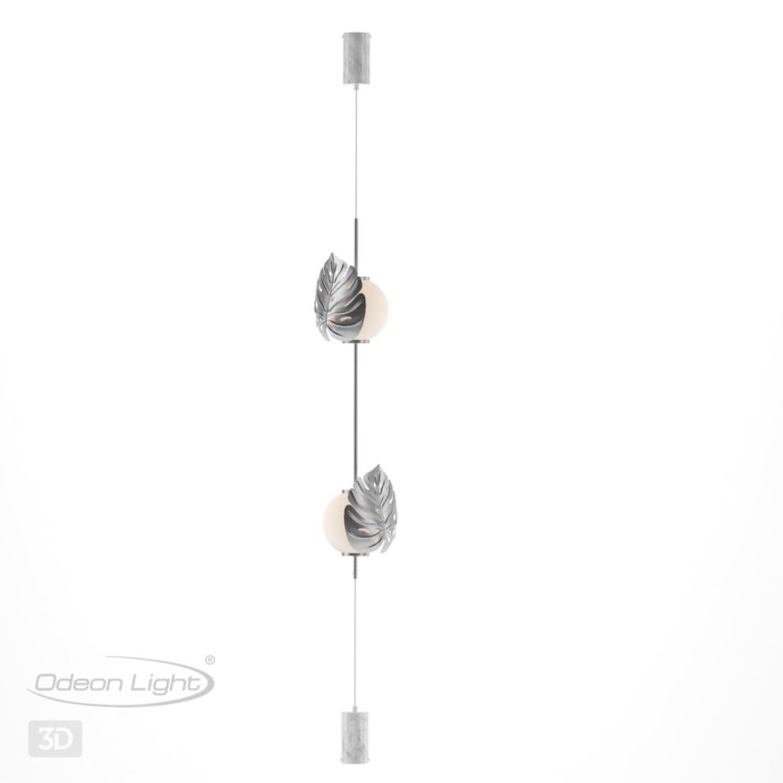 Торшер ODEON LIGHT EXCLUSIVE 4865/2FC JUNGLE серебристый/белый/стекло