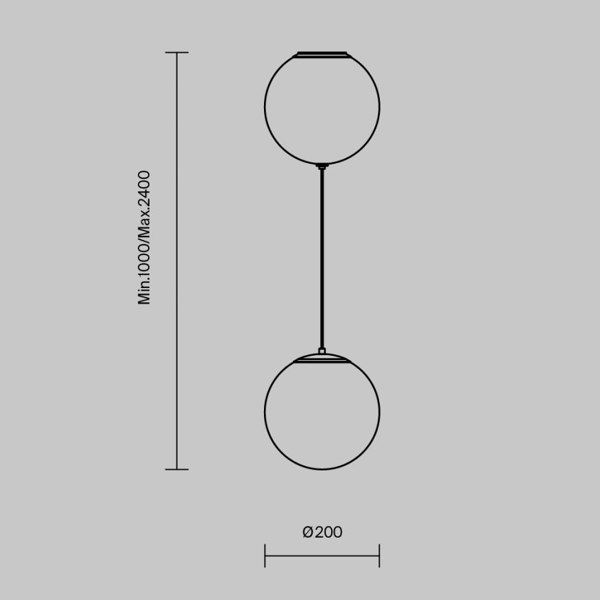 Подвесной светильник Maytoni MOD427PL-L20B3K Maytoni Twins Черный