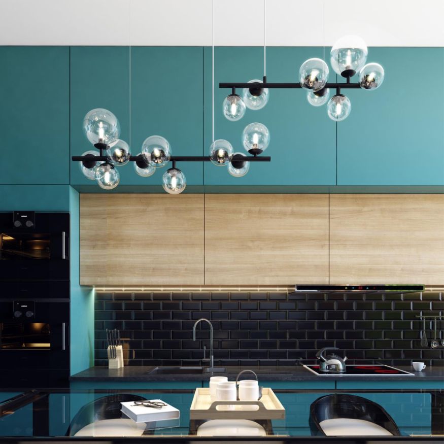 Люстра ODEON LIGHT 4818/7 TOVI черный/прозрачный