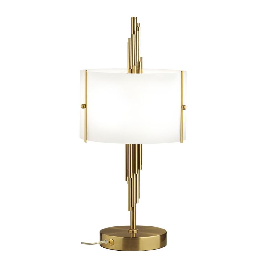 Настольная лампа ODEON LIGHT EXCLUSIVE 5415/2T Margaret античная бронза/белый матовый