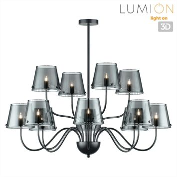 Люстра потолочная LUMION 6570/12C SMOKY черный, дымчатый