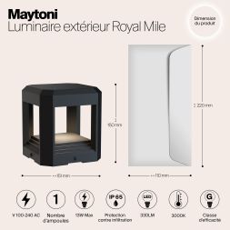 Ландшафтный светильник Outdoor O019FL-L13GR3K MAYTONI Royal Mile Серый