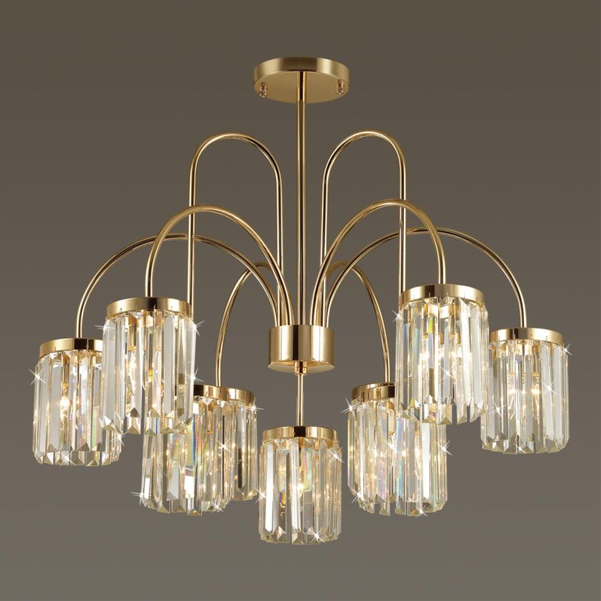 Люстра ODEON LIGHT 4987/9C VASSA золотой/хрусталь