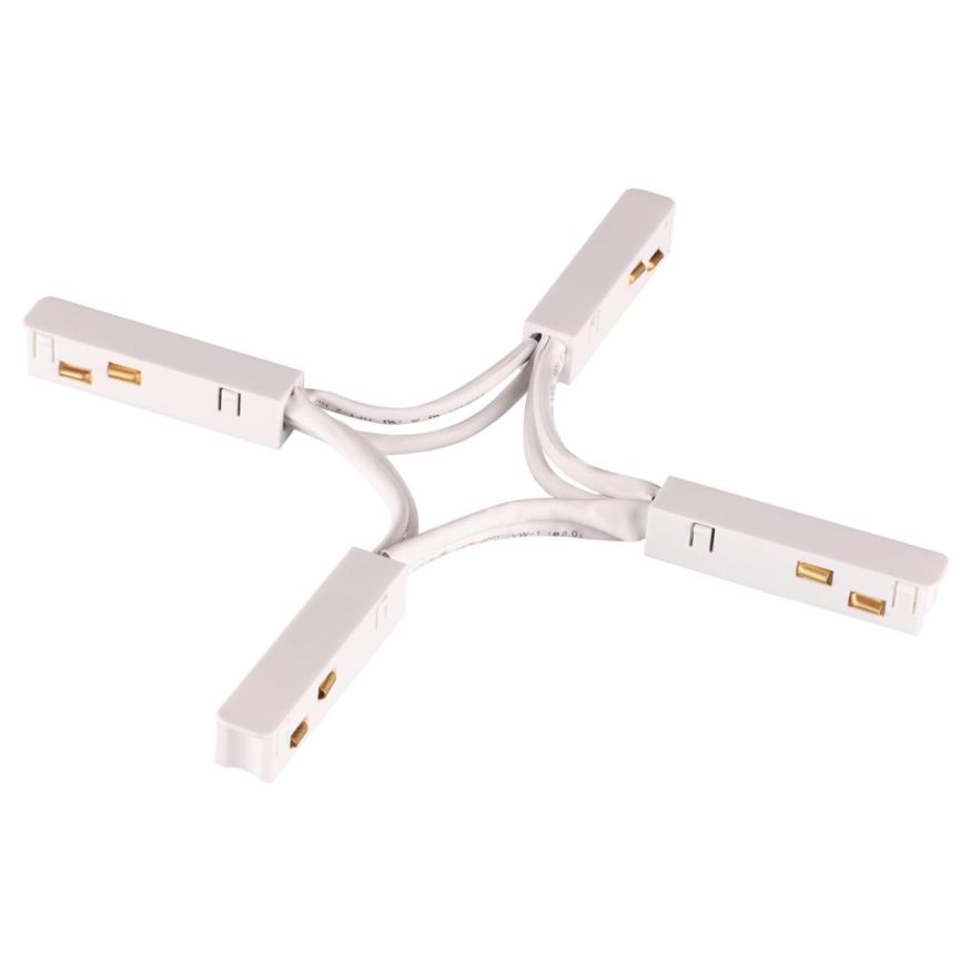 Гибкий токопроводящий соединитель для низковольтного шинопровода &quot;X-образный&quot; NOVOTECH 135177 FLUM белый