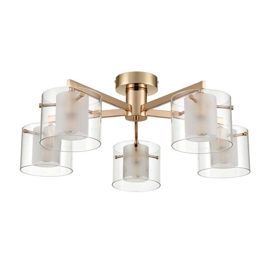Люстра потолочная LUMION 6587/5C VERDI золото, прозрачный