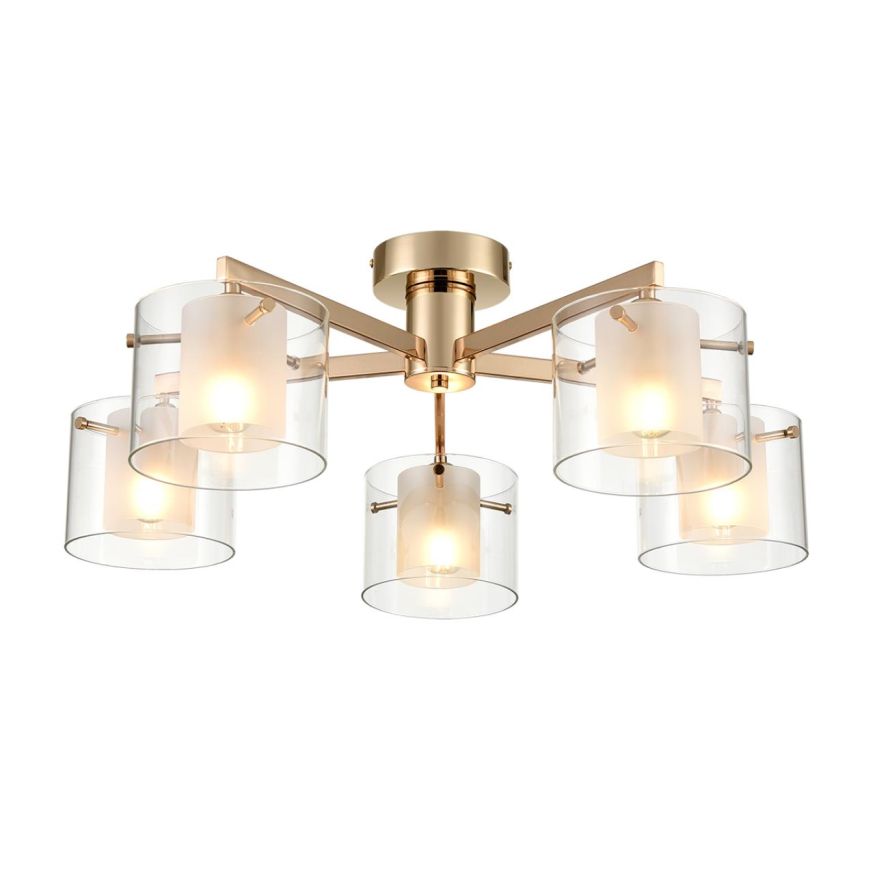 Люстра потолочная LUMION 6587/5C VERDI золото, прозрачный