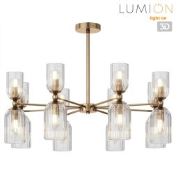 Люстра подвесная LUMION 6586/16 KASSIA золото, прозрачный