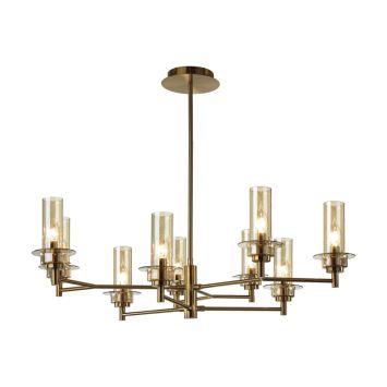 Люстра потолочная LUMION 6554/9C MADONNA бронза, коньячный