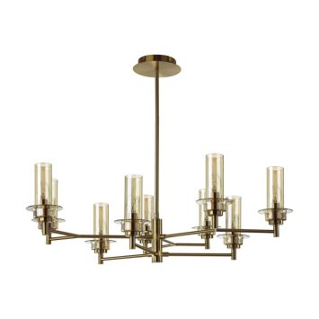Люстра потолочная LUMION 6554/9C MADONNA бронза, коньячный