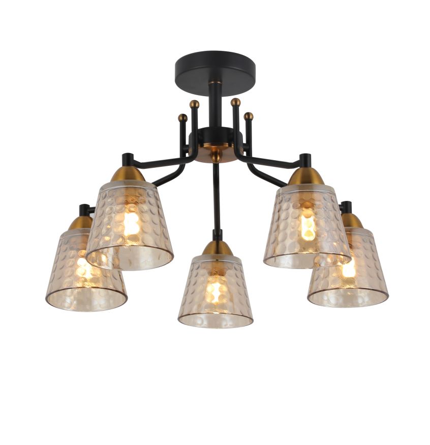 Люстра Freya FR4017PL-05BBZ Freya Capella Черный и Бронза