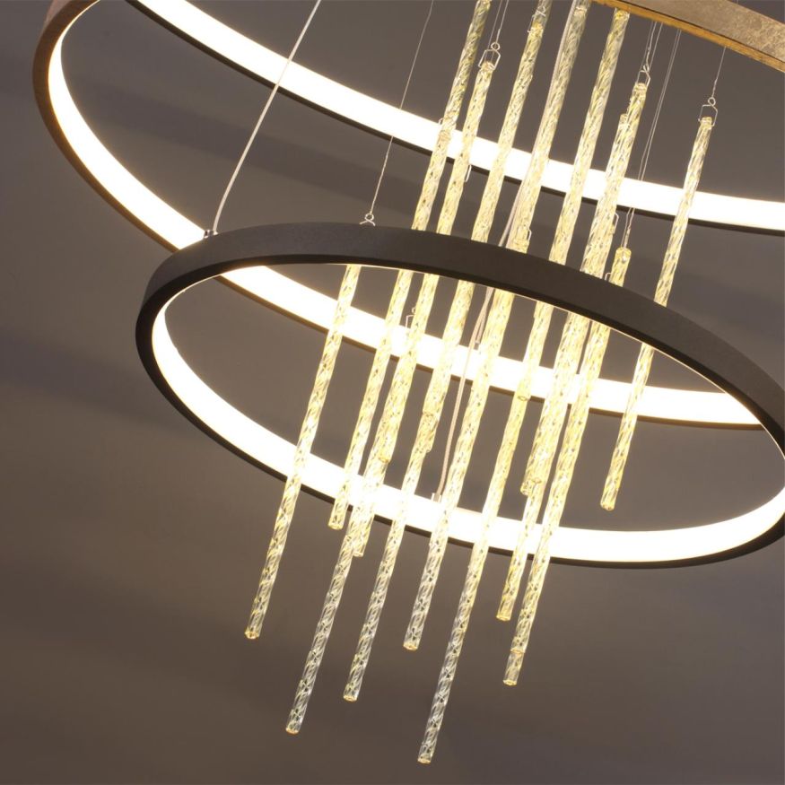 Подвесной светильник ODEON LIGHT 3901/99L MONICA золотистый/янтарный