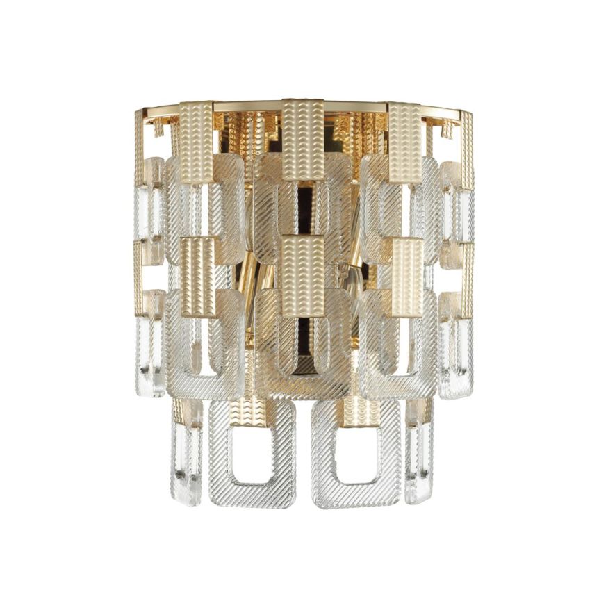 Настенный светильник ODEON LIGHT 4989/2W BUCKLE золотой/стекло