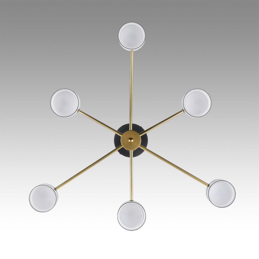 Люстра потолочная LUMION 8240/6C LANIKA черный, латунь