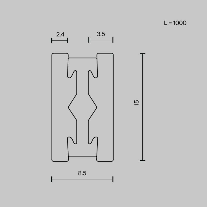 Шинопровод накладной/подвесной Technical TRX154-111PT MAYTONI Busbar trunkings Flarity Платина