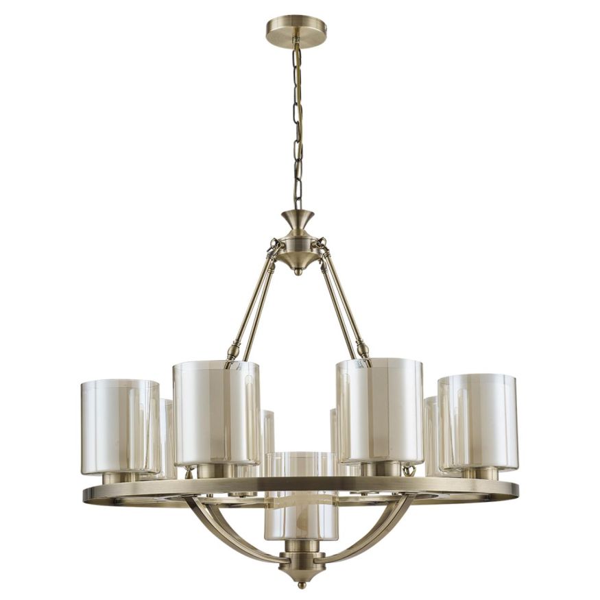 Люстра LUMION 6524/9 RIVERLY античная латунь