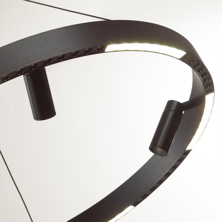 Подвесной светильник ODEON LIGHT 6683/77L BEVEREN черный брашированный