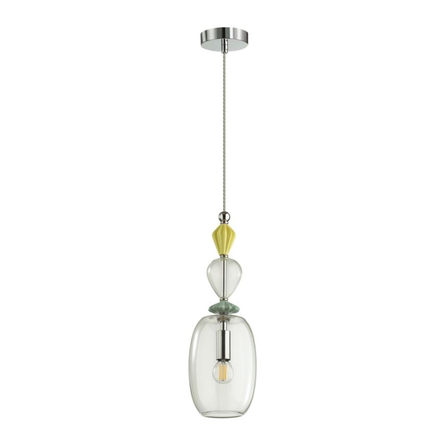 Подвес ODEON LIGHT EXCLUSIVE 4893/1B BIZET золото/раноцветн./керамика/стекло
