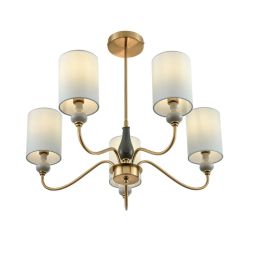 Люстра подвесная LUMION 6590/5 ANRI латунь, мятный, зеленый