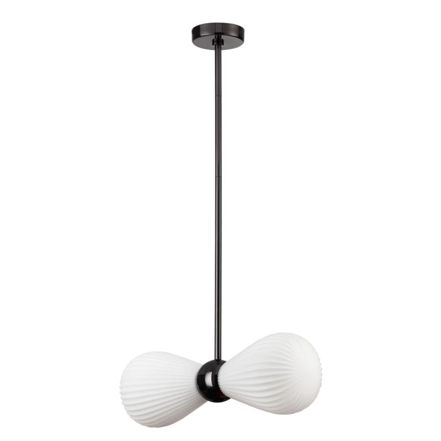 Подвес ODEON LIGHT EXCLUSIVE 5418/2 Elica черный хром/белый матовый