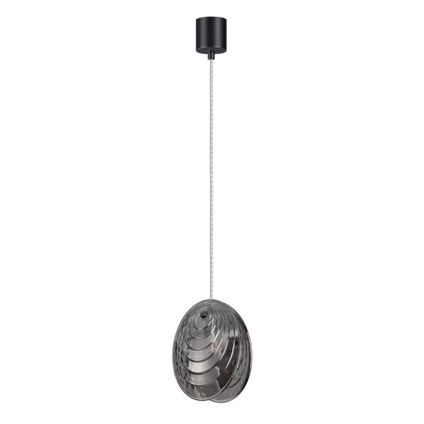 Подвес ODEON LIGHT 5038/1 MUSSELS черный/дымчатый