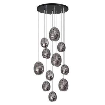 Люстра каскадная ODEON LIGHT 5038/11 MUSSELS черный/дымчатый
