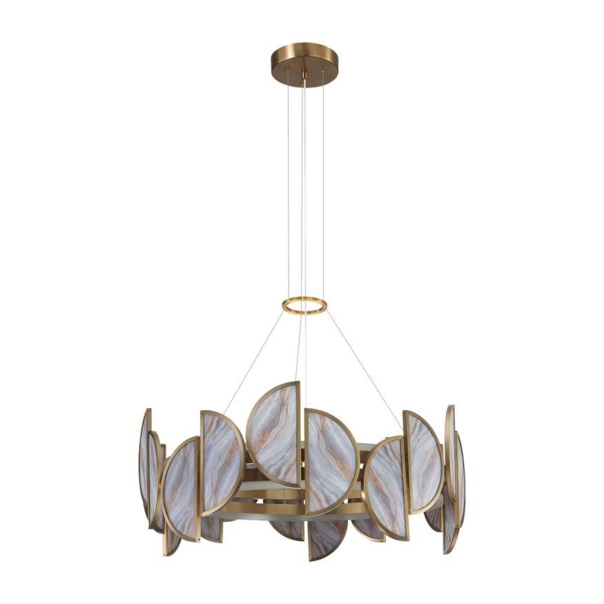 Люстра ODEON LIGHT EXCLUSIVE 5448/40L TOSCANA бронзовый/серый с прожилками