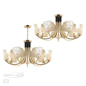 Люстра ODEON LIGHT EXCLUSIVE 4870/7 VENTAGLIO золотой/чёрный