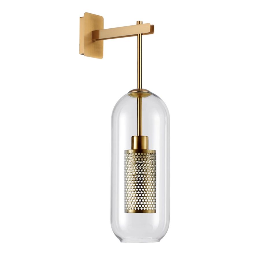 Настенный светильник ODEON LIGHT 4940/1W CLOCKY античн.бронза/металл/прозрачный/стекло