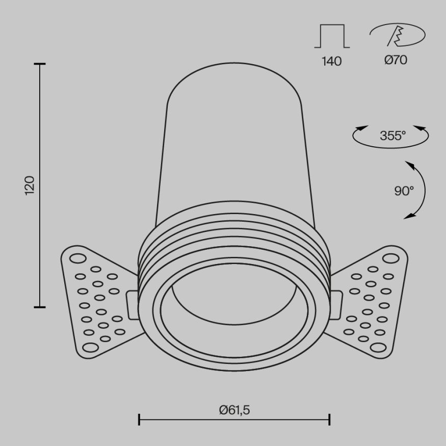 Встраиваемый светильник Technical DL125-L12-3K-TRS-W MAYTONI FOCUS LED Белый