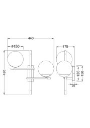 Настенный светильник (бра) Maytoni MOD048WL-02G Maytoni Nostalgia Черный и Золото