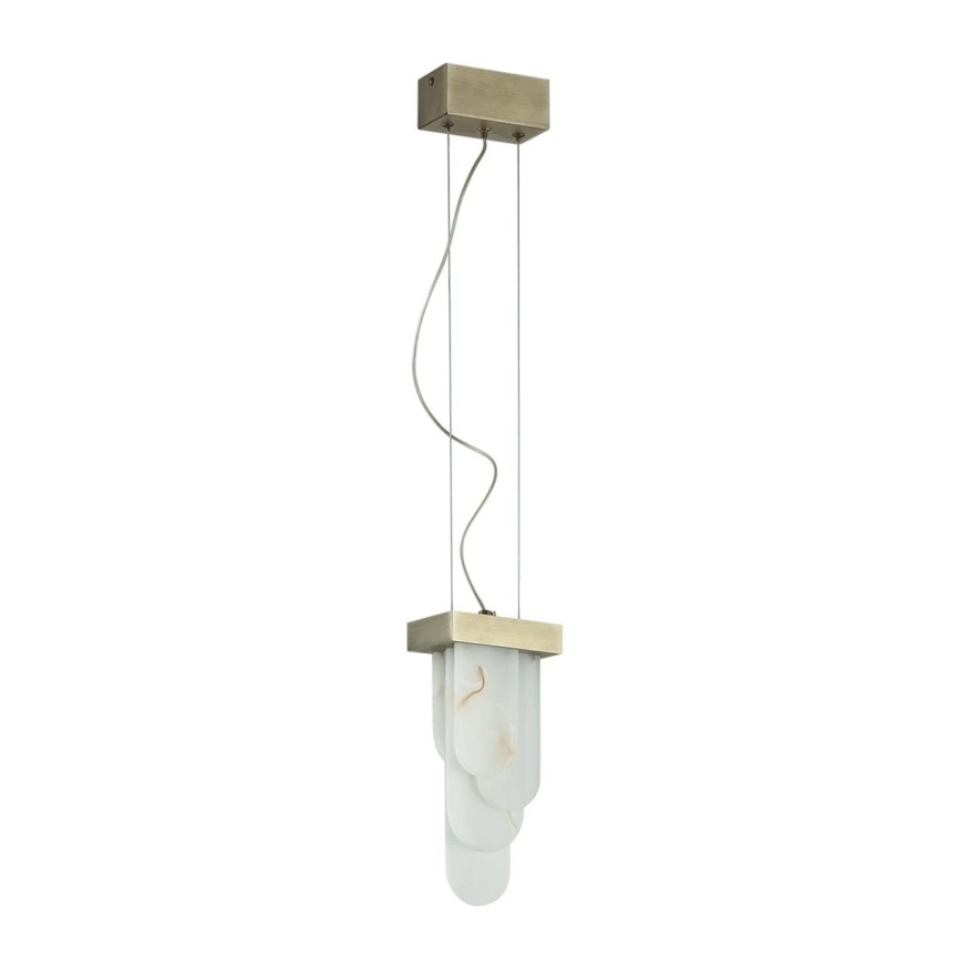Подвес ODEON LIGHT EXCLUSIVE 5437/12L FOROS бронзовый &quot;брашинг&quot;/металл/смола под алебастр/акрил